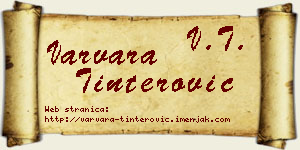 Varvara Tinterović vizit kartica